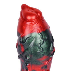 MONSTERED Gode Florix 20 x 7cm Noir et Rouge